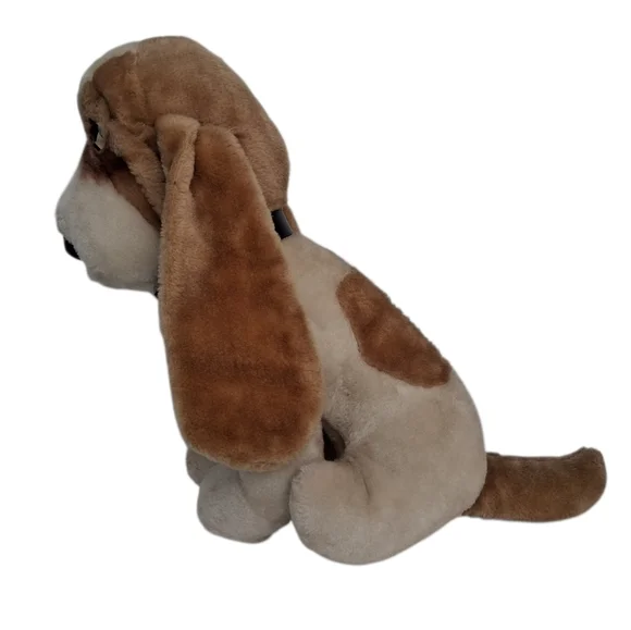 Vintage Animal Fair Inc. Plush Basset Hound Dog Cream and Brown - Picture 5 of 5